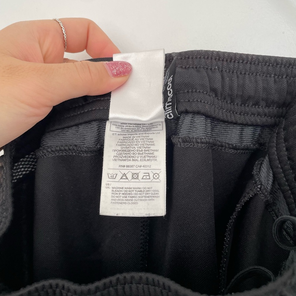 Adidas Black Trackpants with Grey Stripes Size S - Picture 6 of 6